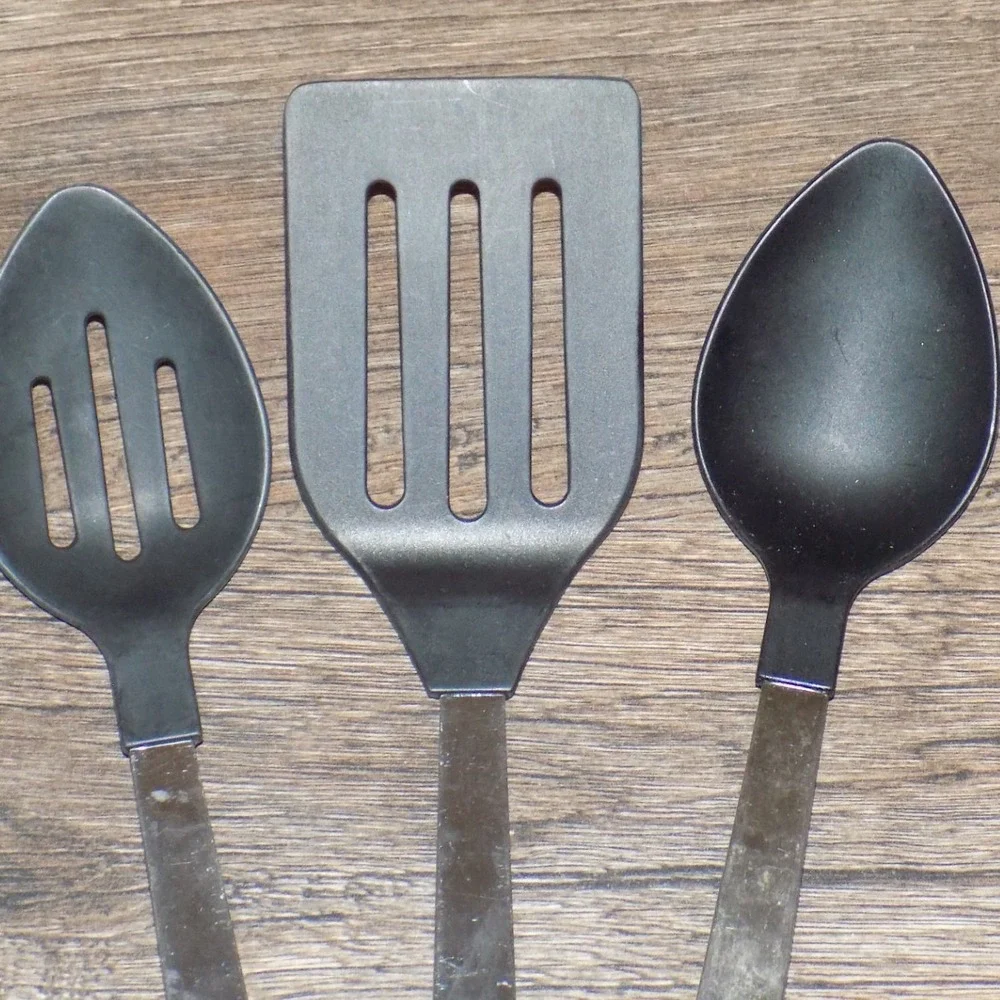 Amco Utensil Set Unisex OS Black Good Nylon Stainless Steel 4 Piece Kitchen Tool